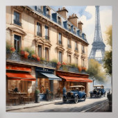 Poster Paris aquarelle (Devant)