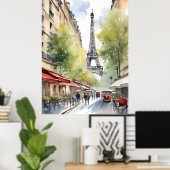 Poster Paris aquarelle (Bureau à domicile)