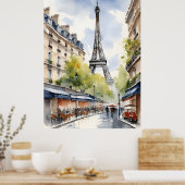 Poster Paris aquarelle (Cuisine)