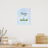 Poster Paris avec la Tour Eiffel (Cuisine)