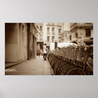 Poster Paris Bicycling