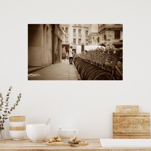 Poster Paris Bicycling (Cuisine)