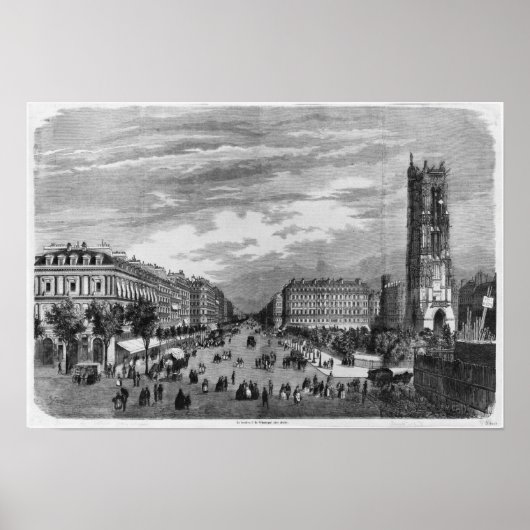 Poster Paris, Boulevard de Sebastopol (Devant)