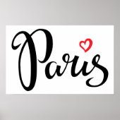 Poster Paris Brush Lettering (Devant)