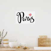 Poster Paris Brush Lettering (Cuisine)