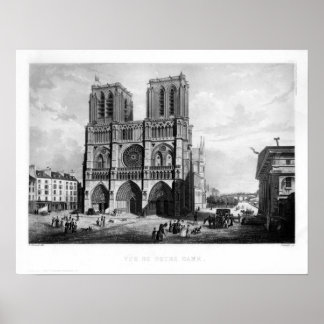 Poster Paris c. 1835 - Notre-Dame