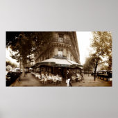 Poster Paris Cafe Scene (I) - Panorama (Devant)