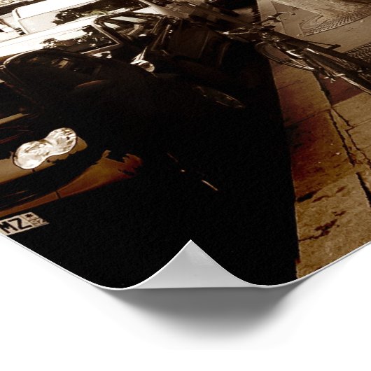 Poster Paris Cafe Scene (I) - Panorama (Coin)