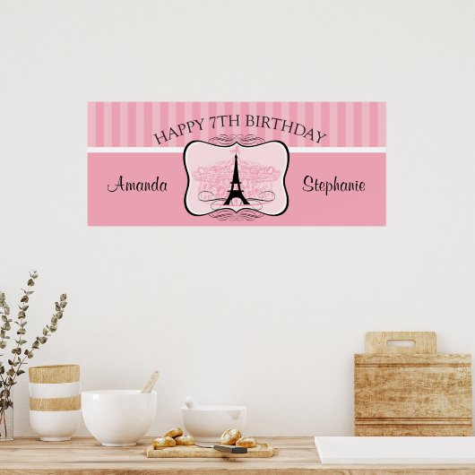 Poster Paris Carousel Bannière 7ème anniversaire (Cuisine)