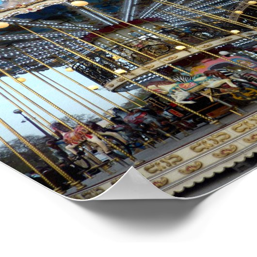 Poster Paris Carousel (& Tour Eiffel) (Coin)