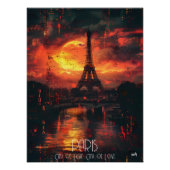 Poster París: Ciudad de Luz, Ciudad de Amor - Atardecer (Devant)