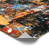 Poster Paris Eiffel Tower Abstract Drip Painting  (Coin)