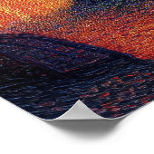 Poster Paris Eiffel Tower Pointillism Sunset Cityscape Ar (Coin)