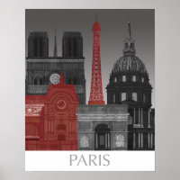 Paris Elevages par nuit - Rouge