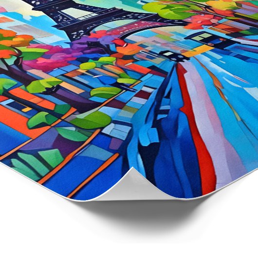 Poster Paris en couleur, papier d'affiche de valeur (Matt (Coin)