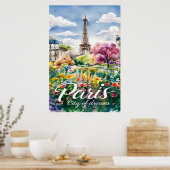 Poster Paris En Fleur : Un rêve d'aquarelle (Cuisine)