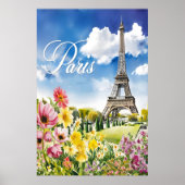 Poster Paris en fleurs (Devant)