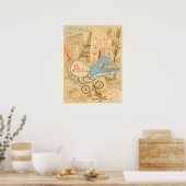 Poster Paris en France (Cuisine)