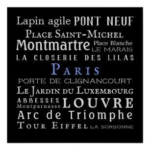 Poster Paris et ses monuments