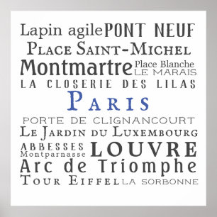 Poster Paris et ses monuments