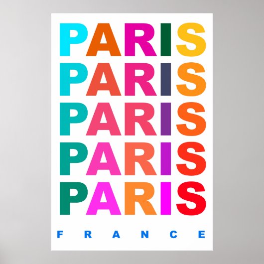 Poster Paris France (Devant)