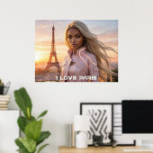 POSTER PARIS - FRANCE (Bureau à domicile)