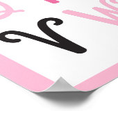 Poster Paris France Alphabet A à Z en rose clair (Coin)