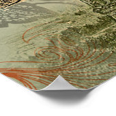 Poster Paris France Art Antique Collage Eiffel Français (Coin)