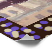 Poster Paris France avec la Tour Eiffel, caniche rose et (Coin)