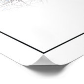 Poster Paris-France-City Plan Voyage simple (Coin)