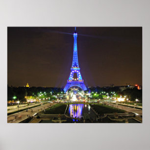 Poster Paris, France - Eiffel la nuit