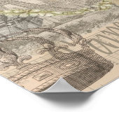 Poster Paris France Jolie fille Eiffel (Coin)