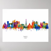 Poster Paris France Skyline (Devant)