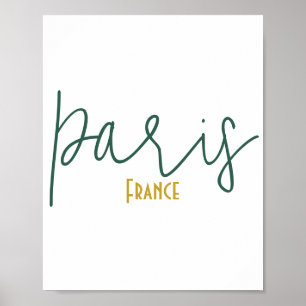 Poster Paris, France Souvenir