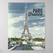 Poster Paris France Vintage Monde Voyage Retro Art (Devant)