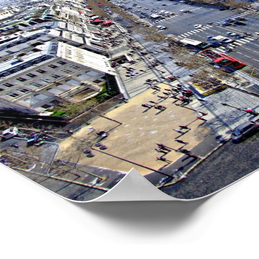 Poster Paris, France Vue aérienne (Coin)