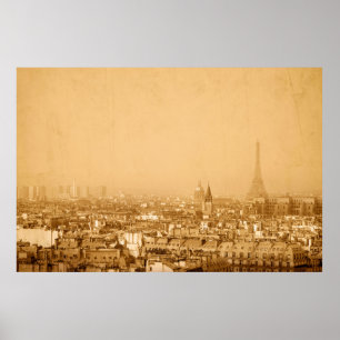 Poster Paris franceparis à l'ancienne, vieux, ancien, un