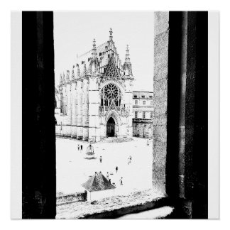 Poster Paris gothique. Sainte-Chapelle de Vincennes. Fran