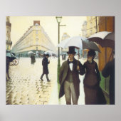 Poster Paris, Gustave Caillebott (Devant)