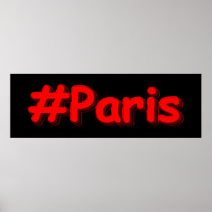 Poster "#Paris" Joli Design. Commandez dès maintenant 