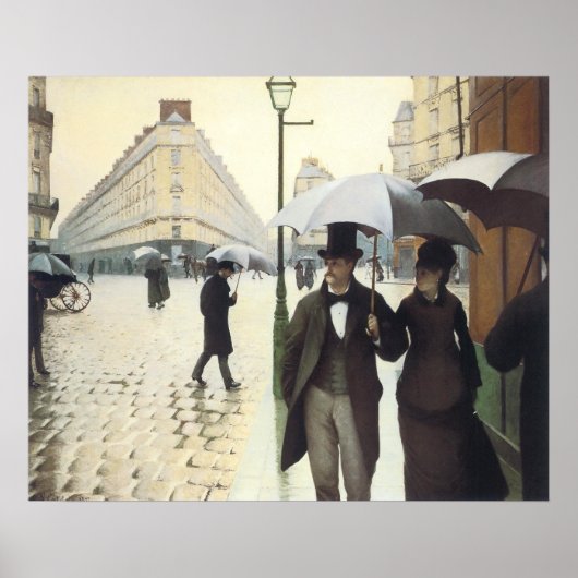 Poster Paris, jour de la pluie (Devant)