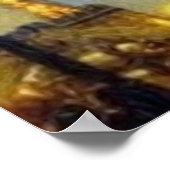 Poster Paris journée art tôt le matin Tour Eiffel (Coin)