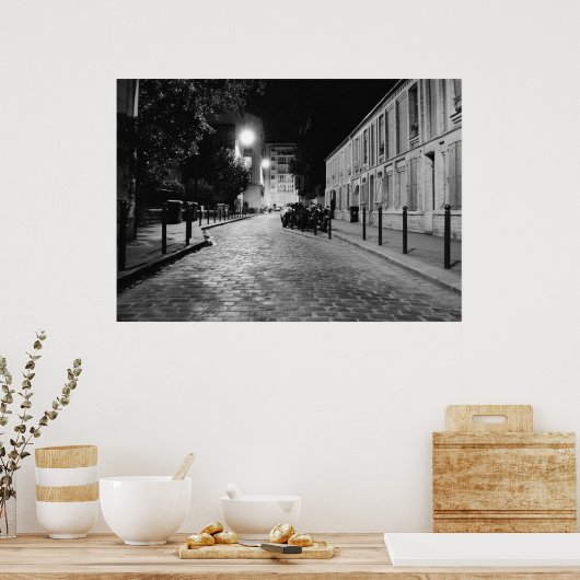 Poster Paris la nuit (Cuisine)