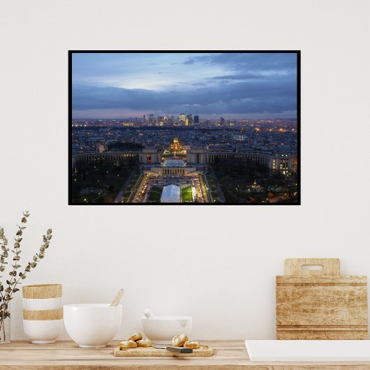 Poster Paris la nuit (Cuisine)