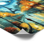 Poster Paris la nuit dans le style de Van Gogh (Coin)