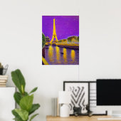 Poster Paris le long de la Seine sous les étoiles (Bureau à domicile)