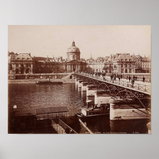 Poster Paris – Le Pont des Arts e l`Institut (Devant)