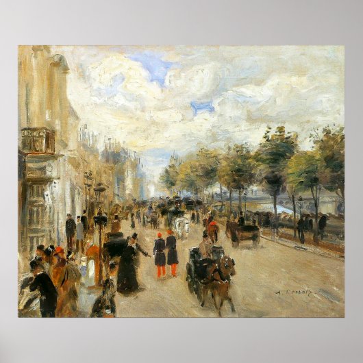 Poster Paris, Le Quai Malaquais, par Renoir (Devant)