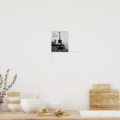 Poster Paris Lit Up Tour Eiffel Bon Voyage Voyage (Cuisine)