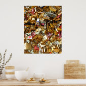 Poster Paris Love Padlocks 1 Canvas Print (Cuisine)